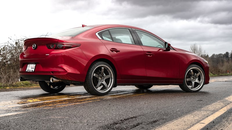 Red Mazda 3 Sedan 