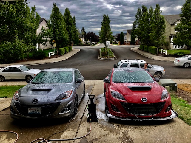 CorkSport employee mazdaspeed getting washed