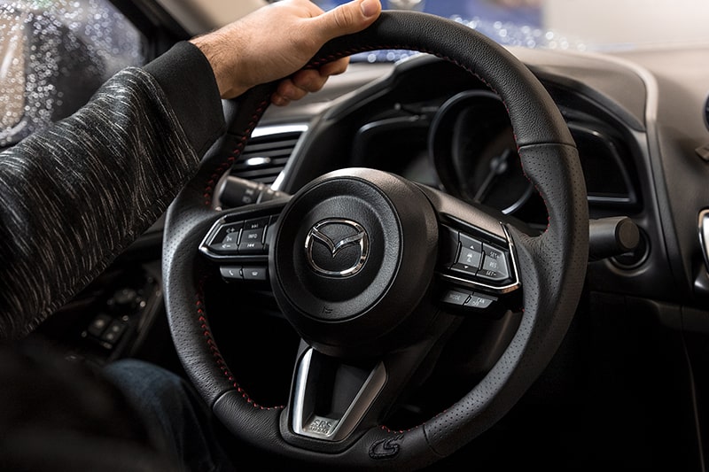 2017-18 Mazda 3, 2017+ CX-5, 2018+ CX-3 Leather/Alcantara Steering Wheel